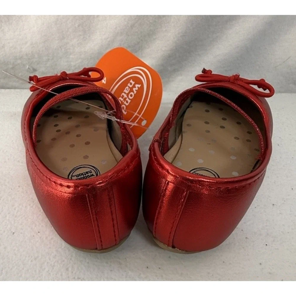 Wonder Nation Baby Girl Red Dress Shoes Size 4 NWT